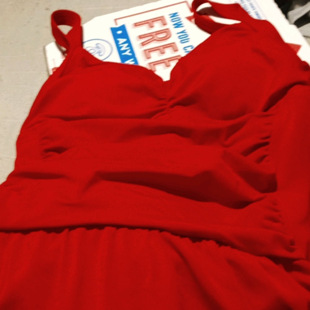Red swimsuit